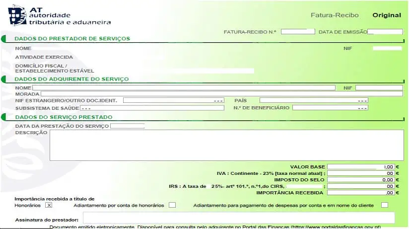 recibo verde