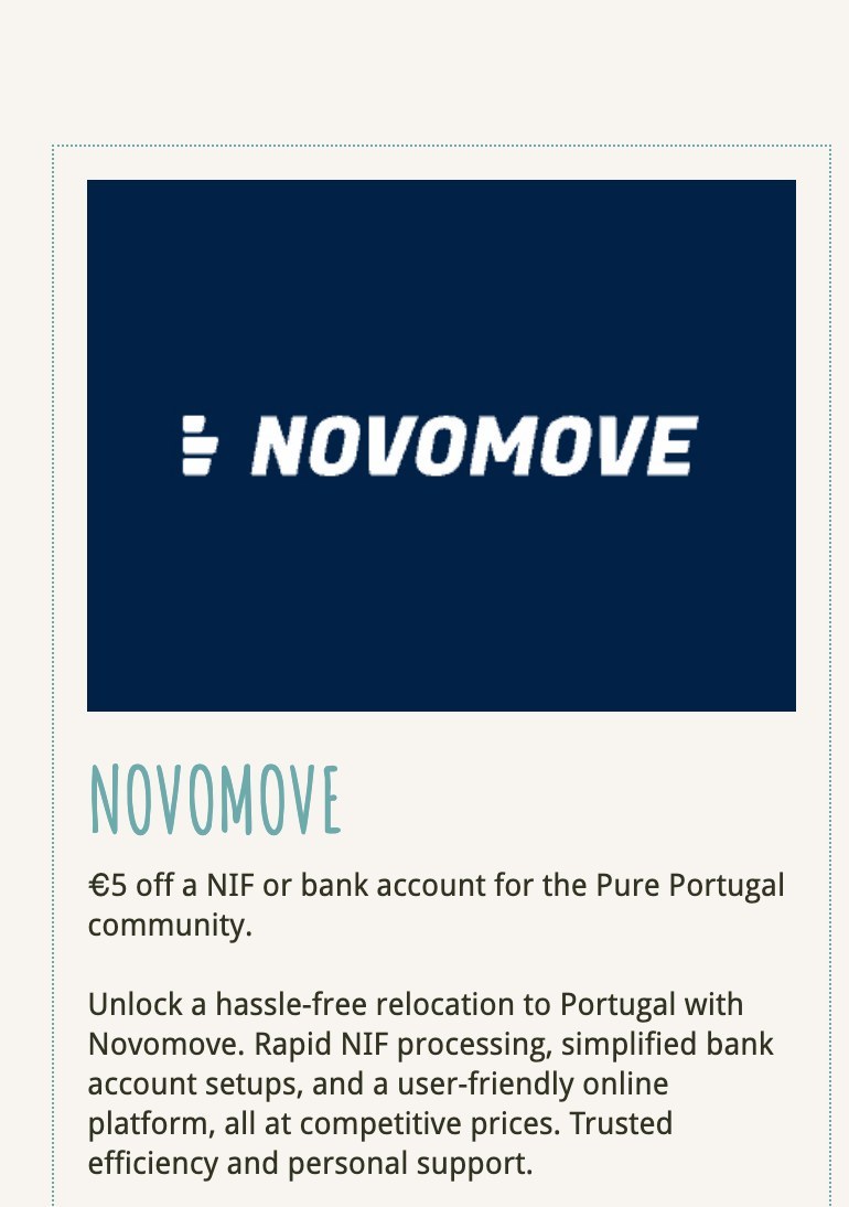 Current Novomove category card with the old logo image